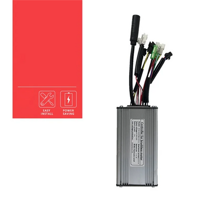 AEF6-Electric Bicycle KT-22A Controller 36V/48V 9 Tubes Square Wave SM Connector Controller Parts With Double Headed Light Line