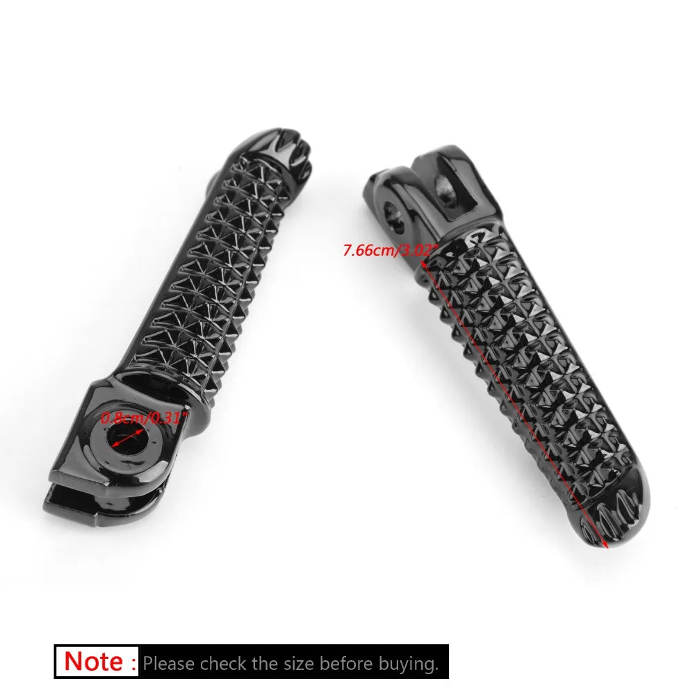Areyourshop Motorcycle Front Foot Peg Footrest For Yamaha YZF R1 1998-2014 R6 1999-2014 R6S 2003-2008 2004 Aluminum Motor Pegs