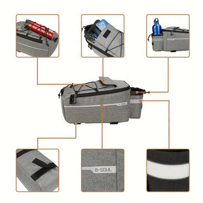 B-SOUL mountain bike rear camel bag, shelf bag, cycling equipment, large-capacity rear seat bag