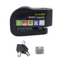 Motorcycle Bicycle Lock Alarm Safety Protection Padlock Disc Aluminum Alloy Anti-Theft Reminder Rope Lock Bag Motorcycle Accesso black
