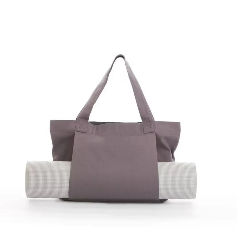 Yoga Pilates Cushion Bag Canvas Handbag Outdoor Exercise Equipment Travel Yoga Shoulder Bag Storage Bag gray