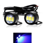 2X LED Motorcycle Light Moto Driving Light Strobe Blue Strobe Flashing Eagle Eye Light Accessories Headlight Fog Lamp 12V White Blue