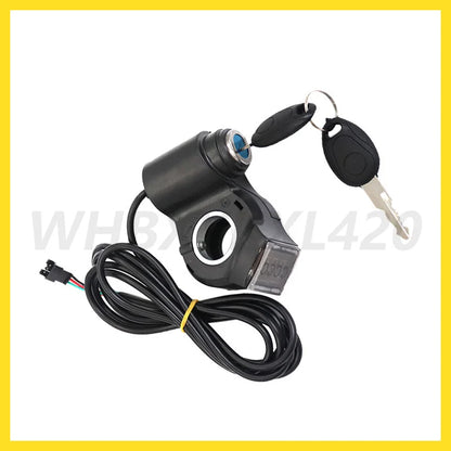 Electric Scooter Thumb Throttle Voltmeter Digital Voltage Display Switch Power with Key Lock Bike Finger Thumb Throttle dropship
