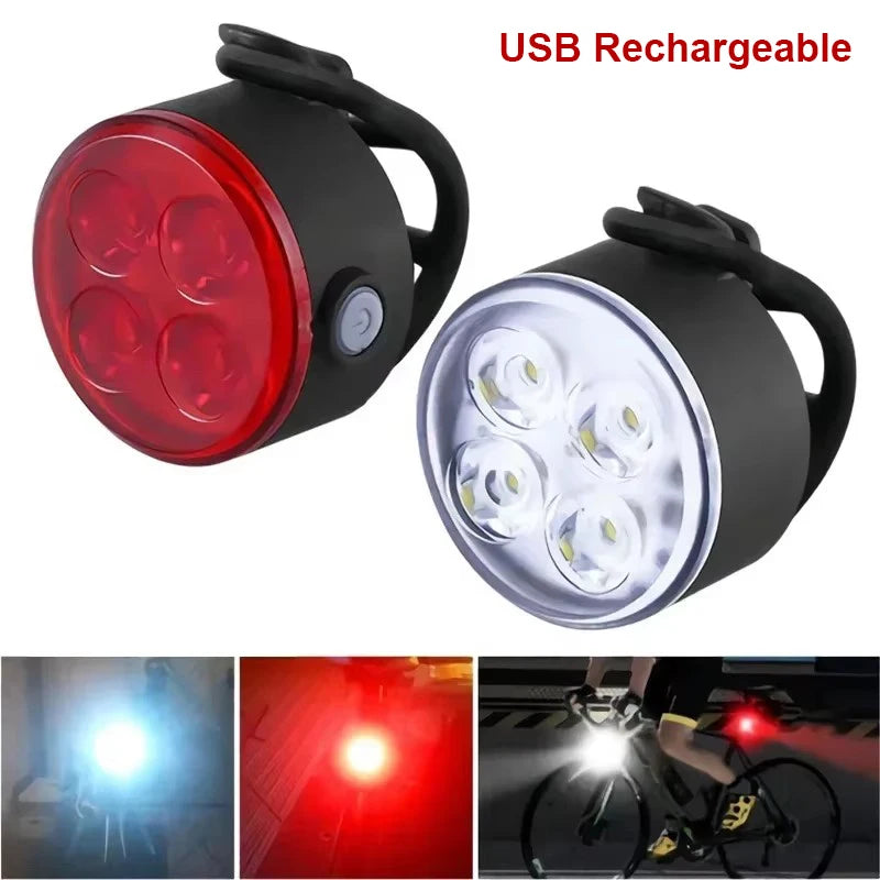 BUCKLOS Bike Light Set Front and Rear Lights Led Bicycle Lamp USB Rechargeable Cycling Flashlight for Road MTB Bicycle Lantern