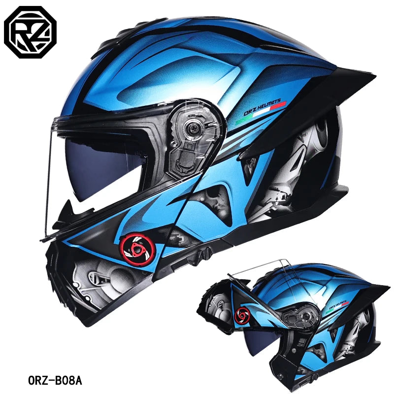 Motorcycle Helmet Dual Visor Modular Flip up Full Face Helmet for Adult Men and Women DOT Approved 5 China