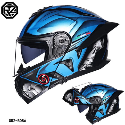 Motorcycle Helmet Dual Visor Modular Flip up Full Face Helmet for Adult Men and Women DOT Approved 5 China