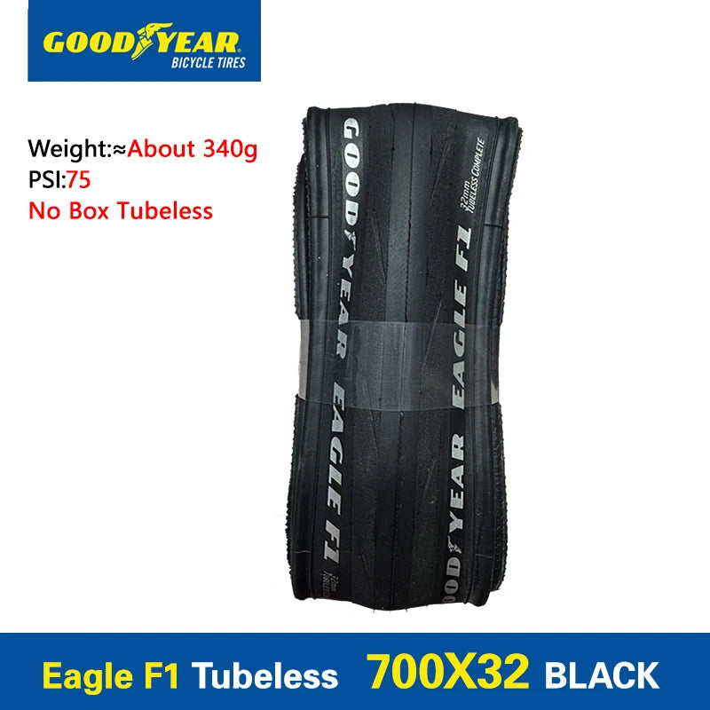 Goodyear Bicycle Tires Eagle F1 Supersport 700x28C Tubeless/Tube Road Bike Tire 700x30/32C Foldable Gravel Cycling Tire Parts F1-700x32C-Black-TLR Foldable China