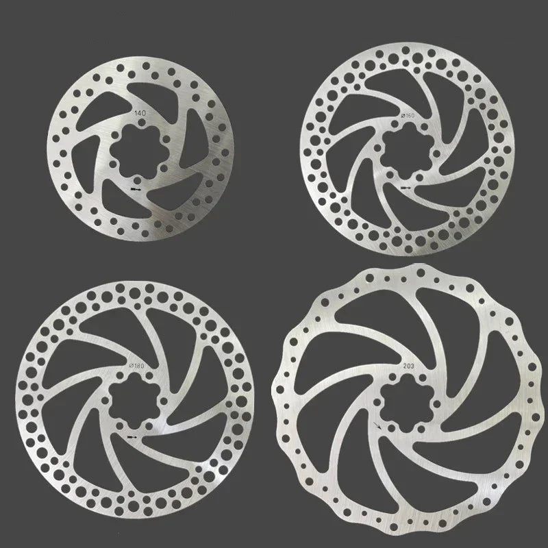 Stainless Steel Brake Rotor 110/120/140/160/180/203mm MTB Road Bike Disc with Bolts Brake Disk