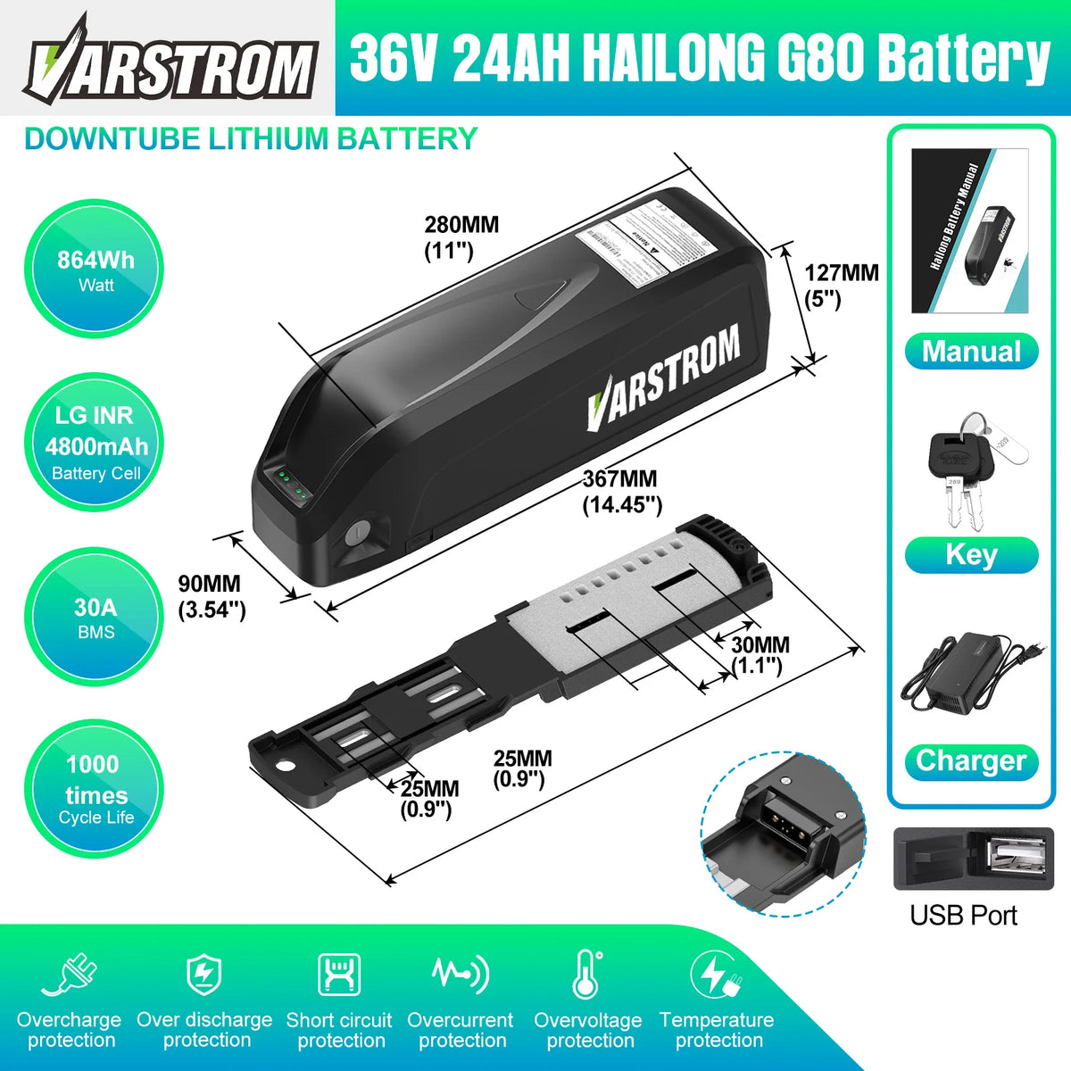 36V24Ah G80 Battery