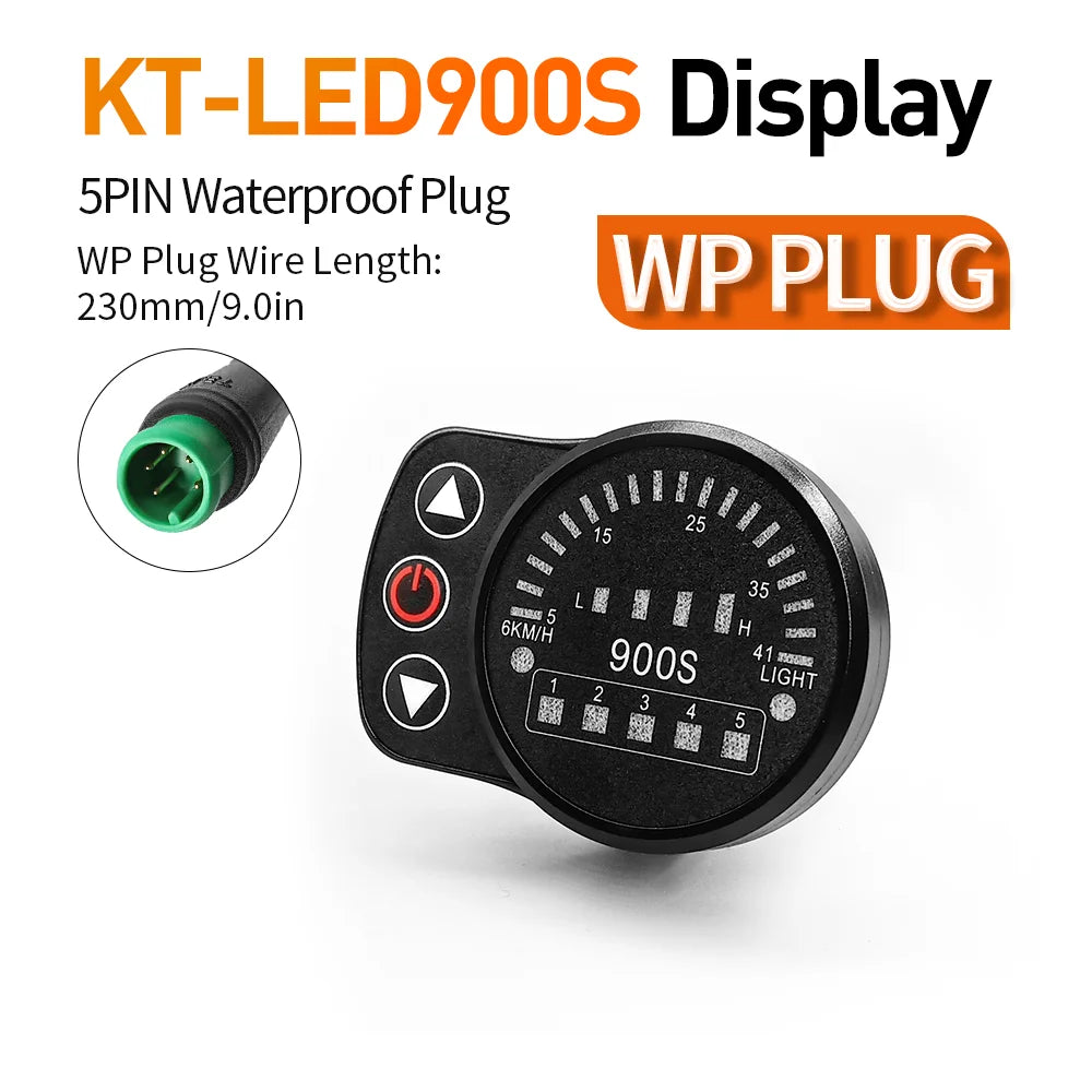 EBike Display KT LED-900S 24V 36V 48V SM/Waterproof Connect Electric Bicycle Accessories Display LED900S WP Plug