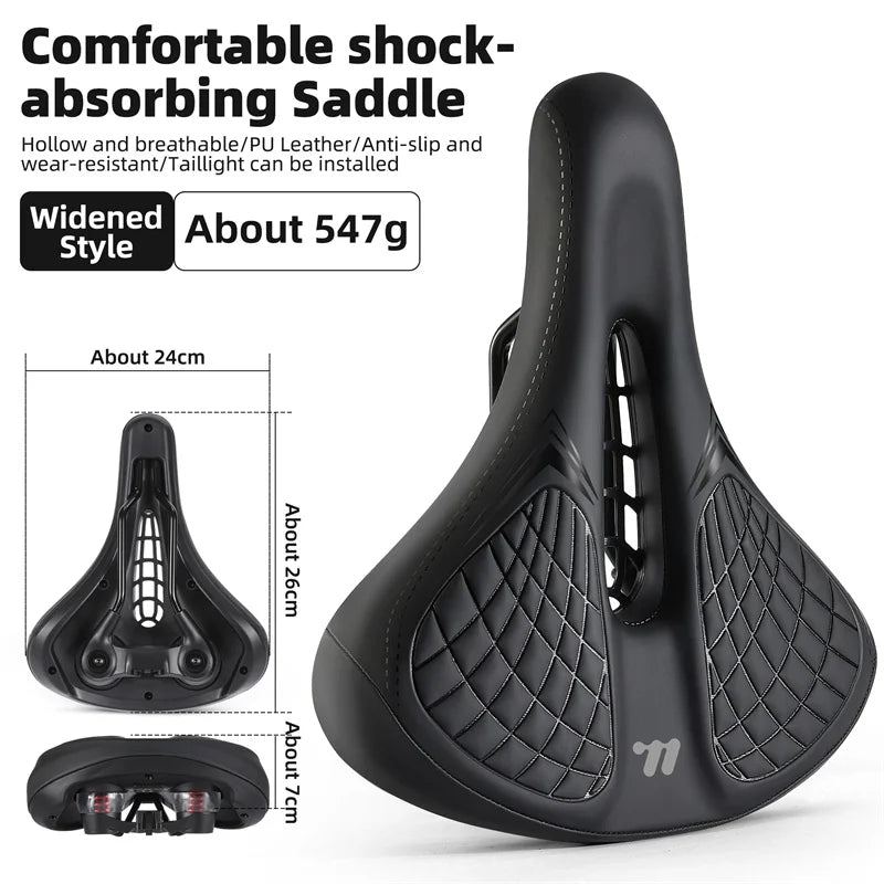 WEST BIKING Bicycle Saddle Comfortable Shockproof Bike Seats MTB Road Hollow Breathable Mountain Bike Saddle Cycling Cushion