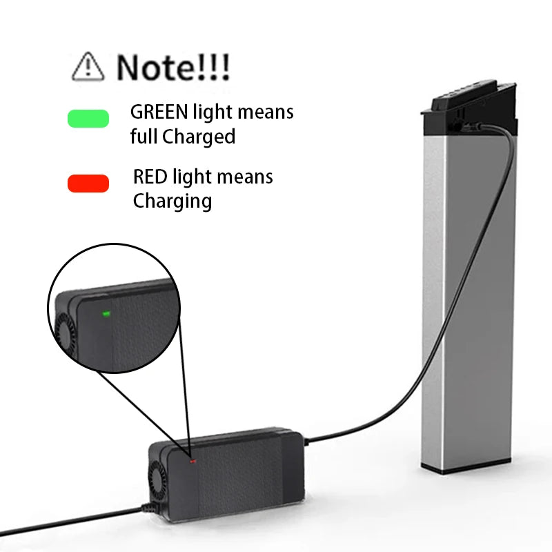 TANGSPOWER 54.6V 4A Smart Charger For Kugoo C1/G2/M4 13S Li-ion Battery Pack-Fast Charge with Cooling Fan, CE/FCC/UL Certified