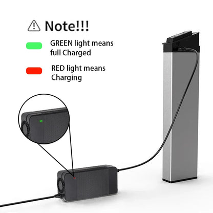 TANGSPOWER 54.6V 4A Smart Charger For Kugoo C1/G2/M4 13S Li-ion Battery Pack-Fast Charge with Cooling Fan, CE/FCC/UL Certified