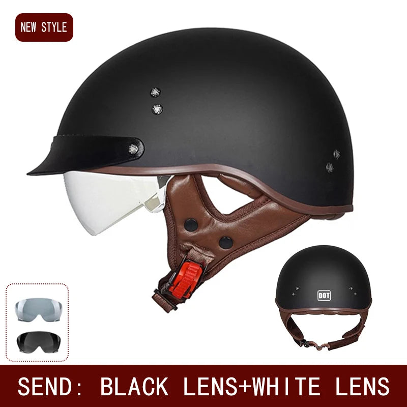 Retro helmet motorcycle helmet motorcycle half helmet four seasons summer wear
