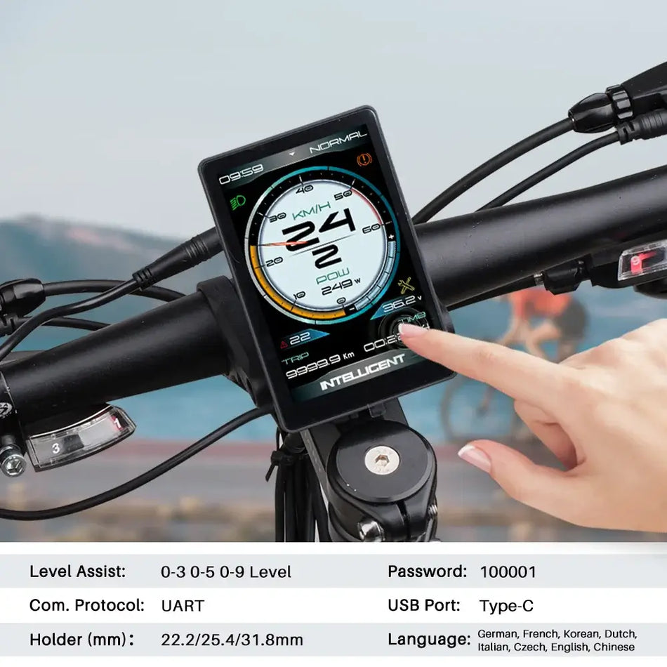BAFANG Ebike Color Display for BBS01B BBS02B BBSHD 860C P850C 500C DPC18 C965 36V 48V 52V UART Mid-Drive Meter