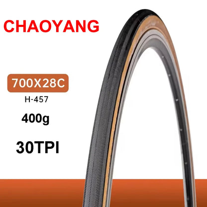 Chaoyang ARISUN bicycle tire 700C 700x25/28/35/40C road bike tires 60TPI anti puncture gravel cycling tyre wire type yellow edge CY 700x28C wire30TPI China