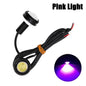 2Pcs Universal Car Motor Eagle Eye DRL Led Daytime Motorcycle Backup Reversing Parking Signal Automobiles Lamps Car Styling 12V Pink 02