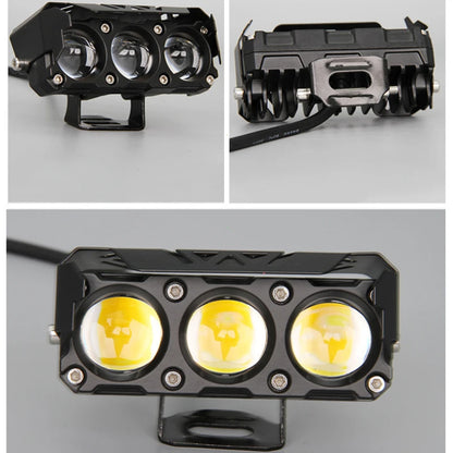 3 Lens Super bright light motorcycle Headlights led Lens spotlight Moto Fog lamp motorcycle High low beams Work light Scooters