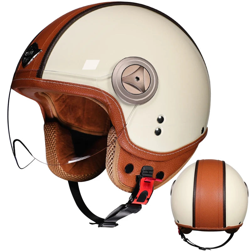 ORZ Retro Motorcycle Pedal 3/4 Half Helmet