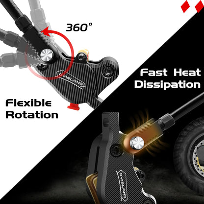 DYISLAND LD210 Electirc Scooter Hydraulic Disc Brake 2PIN Power Off E-Scooter Brake for Kukirin KUGOO Dualtron Kaabo Mantis