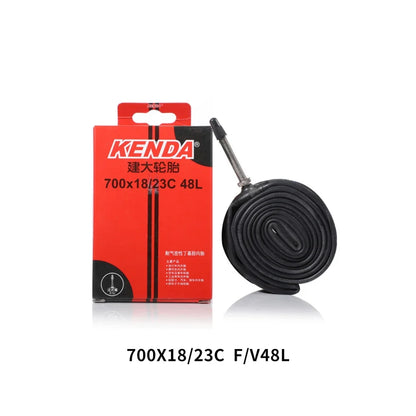 KENDA Bicycle Inner Tube 1PC 700C 23-25C 28-32C 35-43C Schrader Presta Butyl Rubber MTB Road Bike Tube Inner Tyre Bicycle Parts 700-18-23C-FV48L