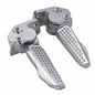 Motorcycle Bicycle Rear Passenger Foot Pedal Foot Rest Ped Foldable For Haojue USR 125 UFD VX USR UCR AFR 125 125cc Silver L and R