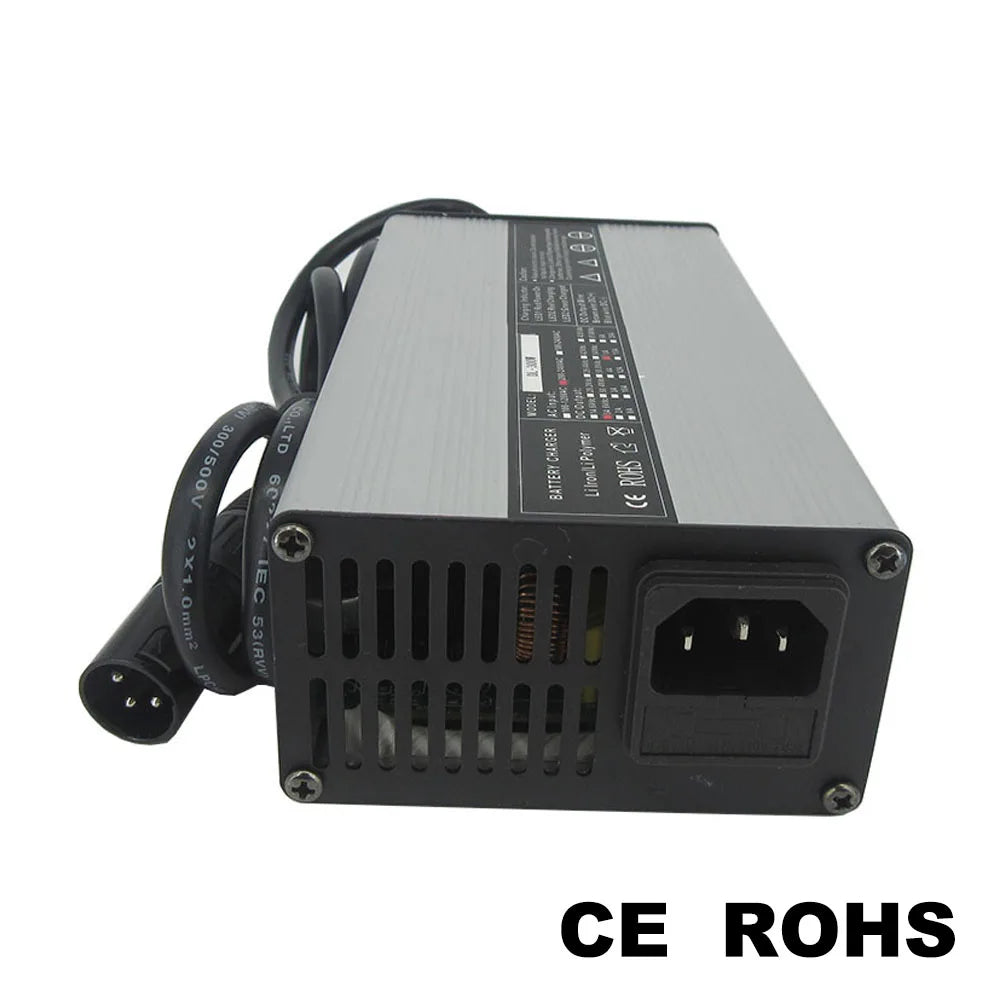 36V 5A 8A 10A 3A Li-ion Fast Charger For 36 Volt 10S Lithium Golf Cart Forklift Solar System Battery Charger XLR XT60 XT90 Port