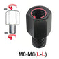 Black Mirror Adapter M10 M8 10MM 8MM Motorcycle Scooter Rearview Mirrors Adapters Right Left Hand Thread Conversion Bolt Screws M8-M8(L-L)