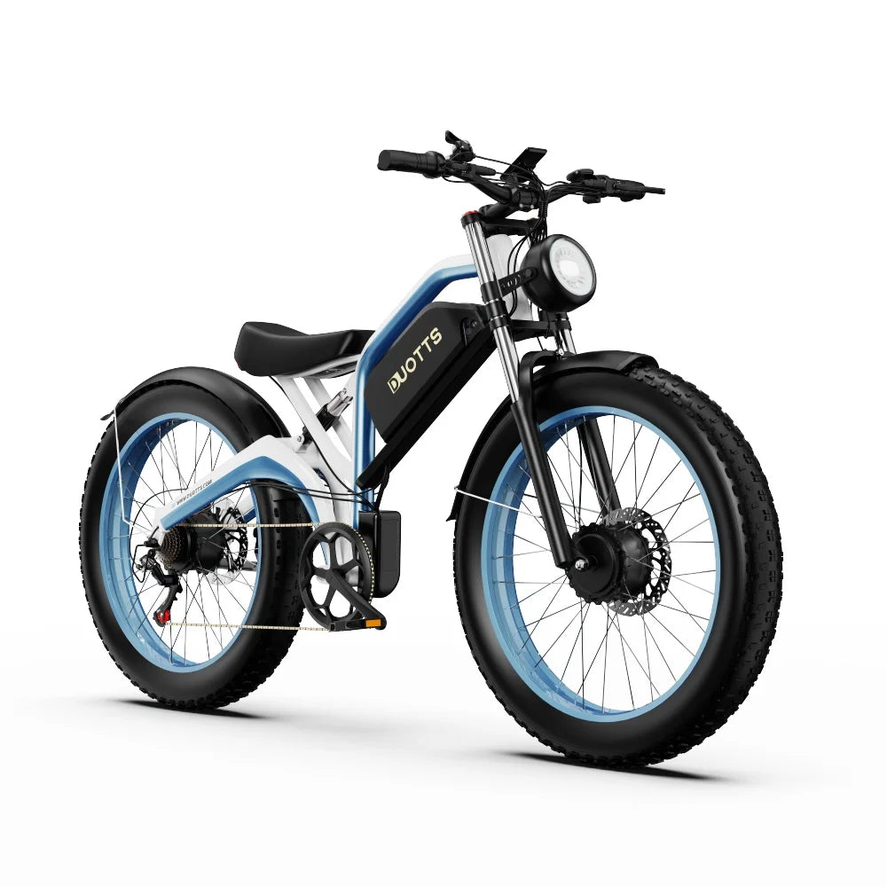   DUOTTS N26 Dual Motor Electric Bike 48V 20AH 26x4 Fat Tire E-Bike for Adults – 1500W Peak Power Mountain Off-Road Bicycle