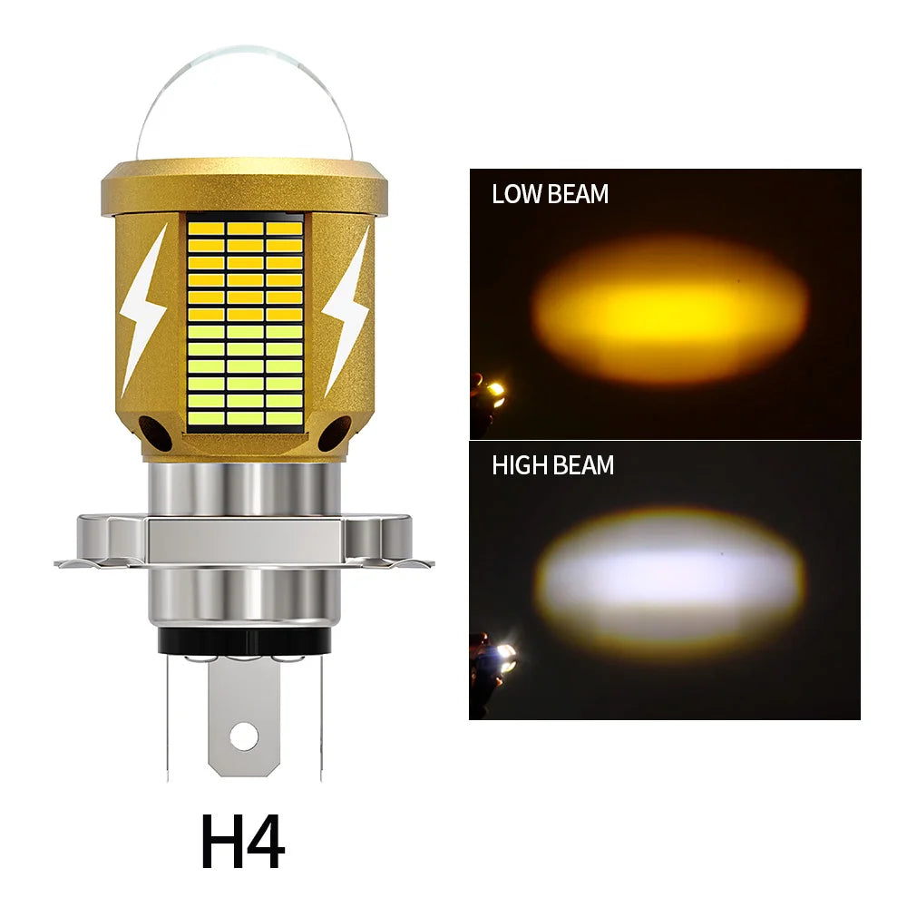 Oprah H4 LED Motorcycle Headlight Bulb H6 BA20D Led Moto Light High Low Beam White Yellow Lamp Canbus For Yamaha Kawasaki Suzuki