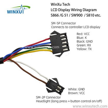24V 36V 48V 250W 350W E-bike Brushless Motor Drive Universal Controller G51 Colour LCD Display Set for Electric Bicycle Scooter