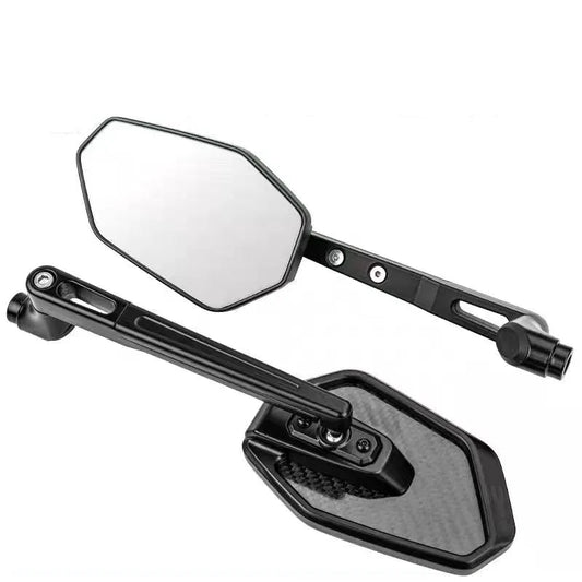 Motorcycle Rear Mirror Carbon Fiber Aluminum alloy 8/10mm Side Mirror Universal For Yamaha MT Suzuki Honda Benelli 180S TRK502X