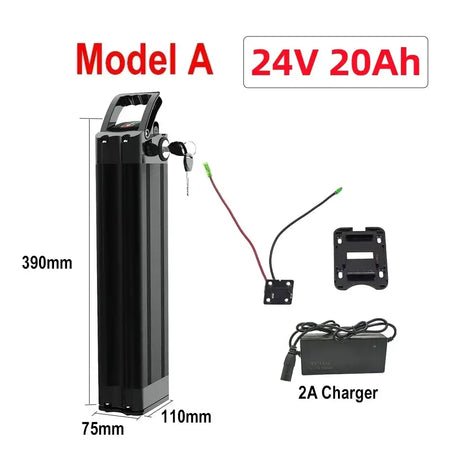 Silverfish E-Bike Battery 24V 36V 48V - 11Ah 15Ah 17Ah 20Ah Lithium-ion Pack for 250W-1000W Bafang Motor