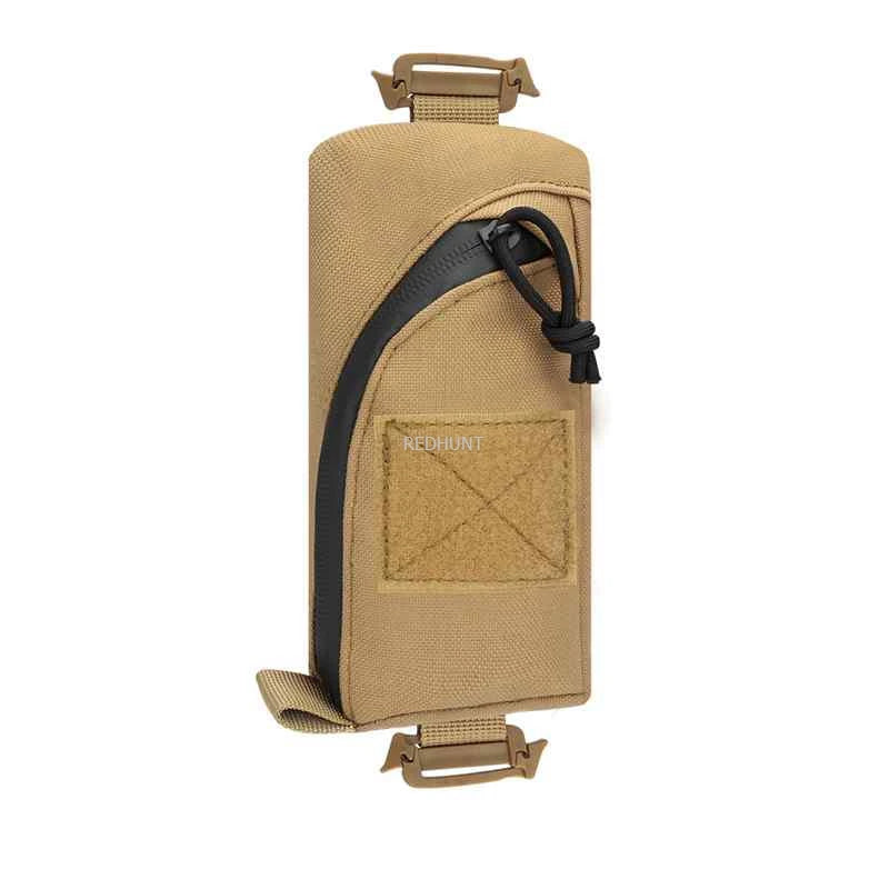 Tactical Molle Bag Military EDC Tool Pockets Outdoor Backpack Shoulder Strap Accessory Pouch Compact Phone Bag tan