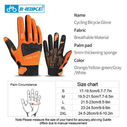 INBIKE Men's Cycling Gloves Touchscreen MTB Cycling Bicycle Riding Gloves for Men Bike Sports Gloevs Motorcycle MTB Accessories