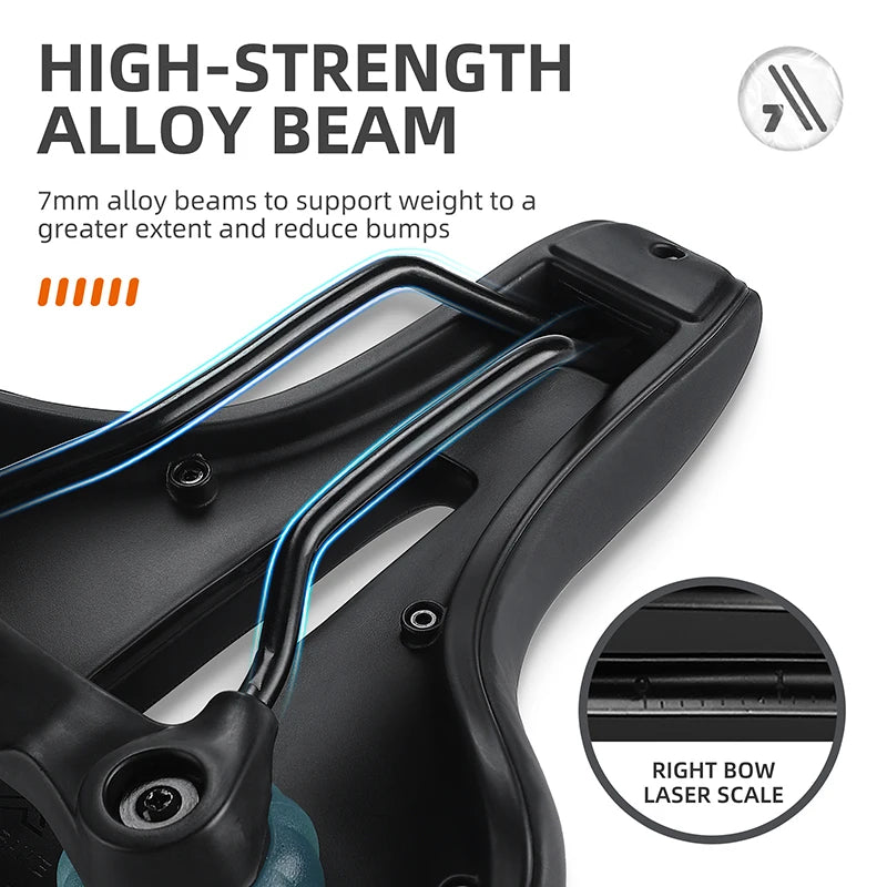 WEST BIKING MTB Bike Bicycle Saddle Rail Hollow Breathable Absorption Rainproof Soft Comfortable Sponge Casual Road Cycling Seat