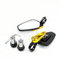 EAFC 1 Pair 7/8" 22mm Motorcycle Rearview Mirrors Universal Scooter Bar End Handlebar Mirror Rear View Mirror Accessories Gold