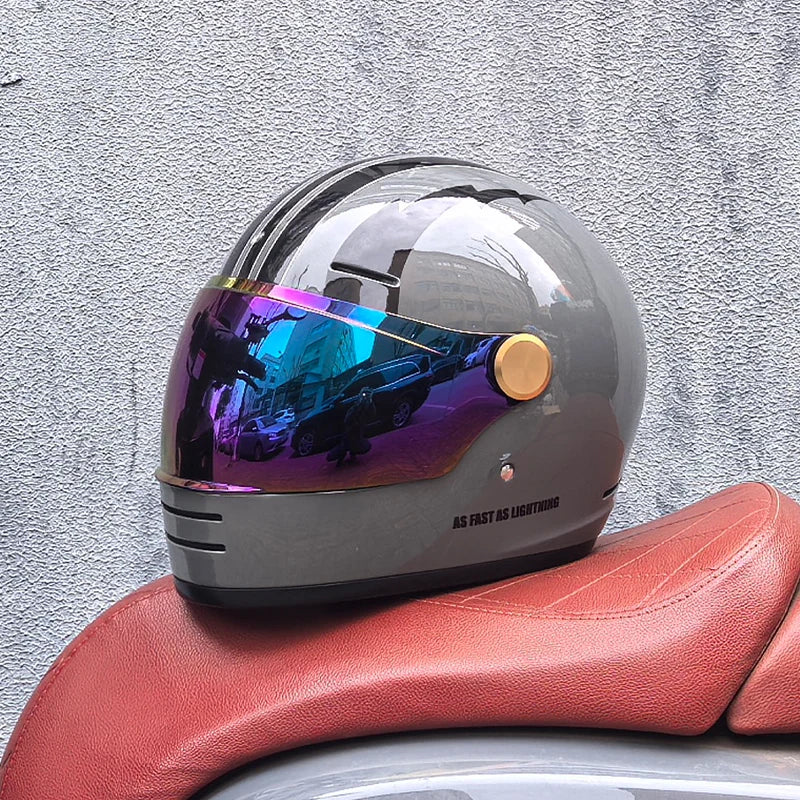 Full face motorcycle helmet - Classic design, suitable for both men and women, with safety protection certified by DOT 12 China
