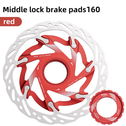 VXM Road Bicycle Center lock Disc Brake Rotor Pads CNC Lighweight Aluminum Alloy MTB Bike Rotors 140mm 160mm Cycling Discs Parts