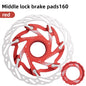 VXM Road Bicycle Center lock Disc Brake Rotor Pads CNC Lighweight Aluminum Alloy MTB Bike Rotors 140mm 160mm Cycling Discs Parts 160mm Red