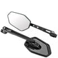 Motorcycle Rear Mirror Carbon Fiber Aluminum alloy 8/10mm Side Mirror Universal For Yamaha MT Suzuki Honda Benelli 180S TRK502X black