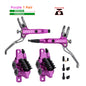 IIIPRO E4 Mountain Bike Hydraulic Brake 800/1550mm Front Rear Brake Cooling 4 Piston Oil Pressure AM DH E-bike MTB Disc Brake Purple 1 Pair