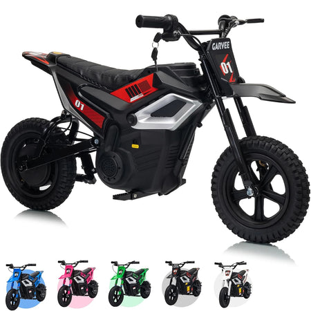 24v kids electric dirt bike full side profile view