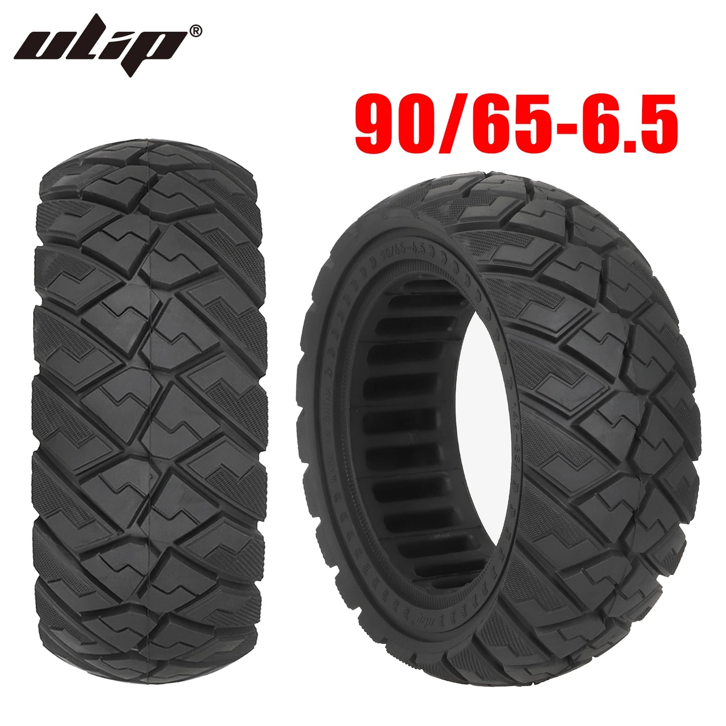 90/65-6.5 Solid Tire All Terrain Thickened Wear-resistant Tubeless Tire for Dualtron /Kaabo /Speedual Electric Scooters