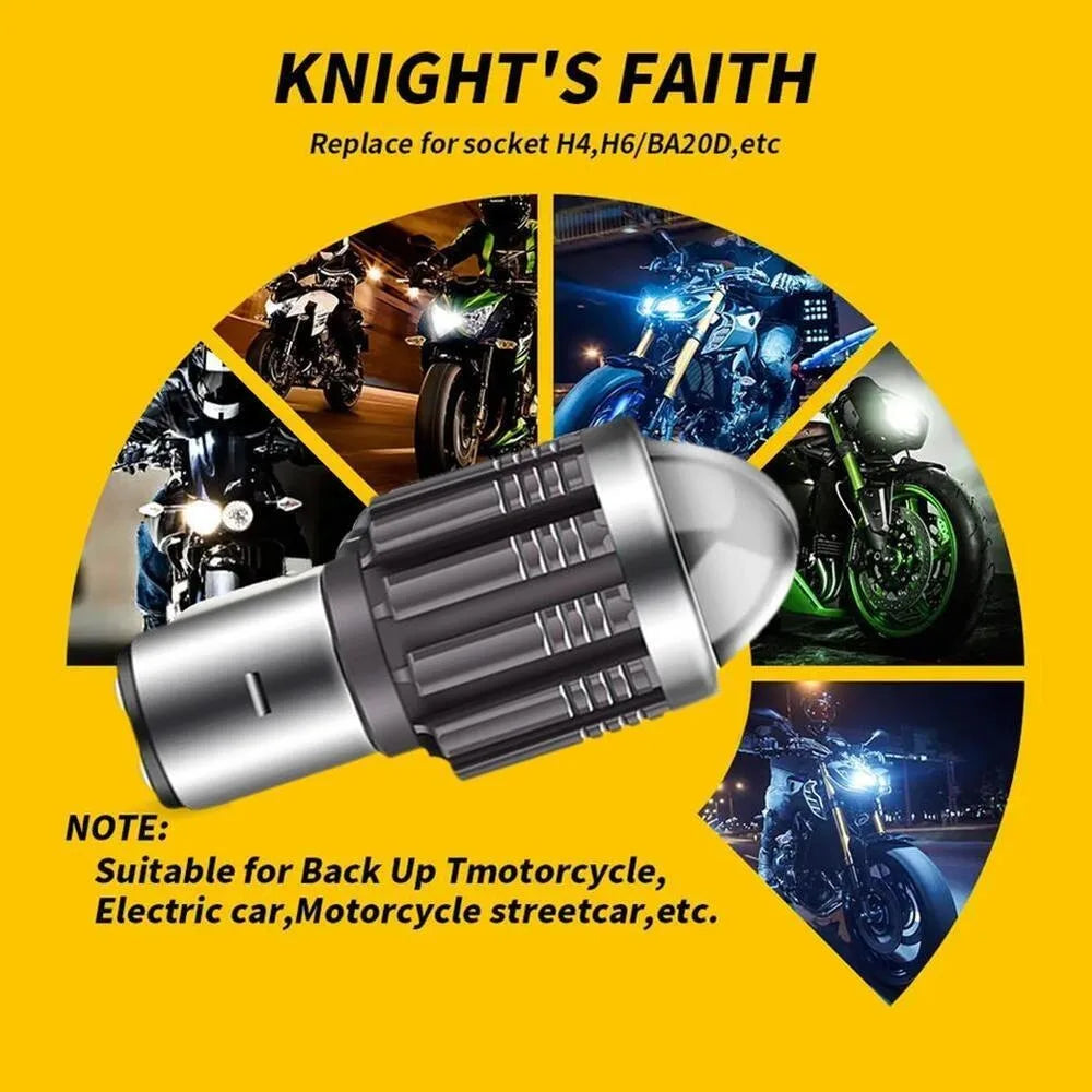 BA20D H6 S2 S1 LED Motorcycle Headlight Spot Light Bulb Hi/Lo Motorbike-Headlam