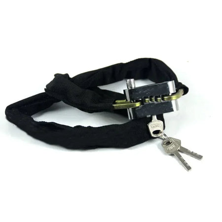 Secure anti-theft chain lock available in multiple lengths for bicycles