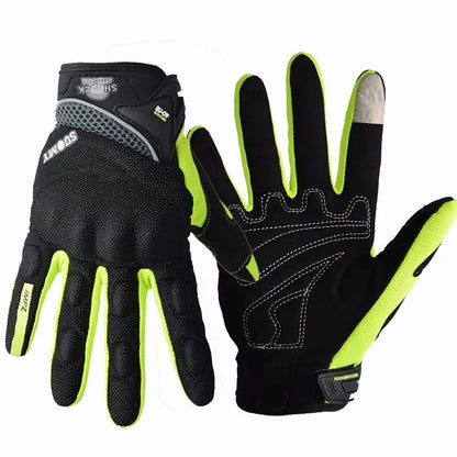 SUOMY Breathable Full Finger Racing Motorcycle Gloves Quality Stylishly Decorated Antiskid Wearable Gloves Size S-XXL Black