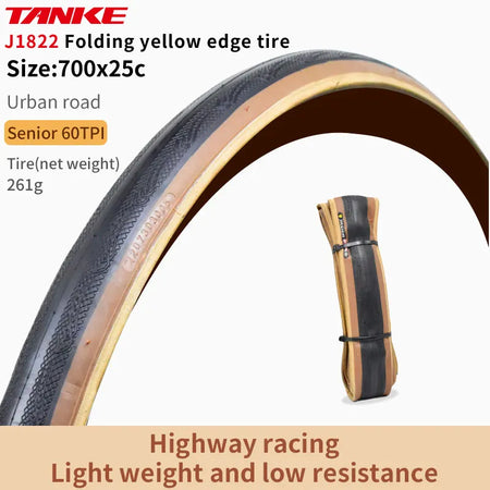 J1822 700x25C Yellow / Foldable