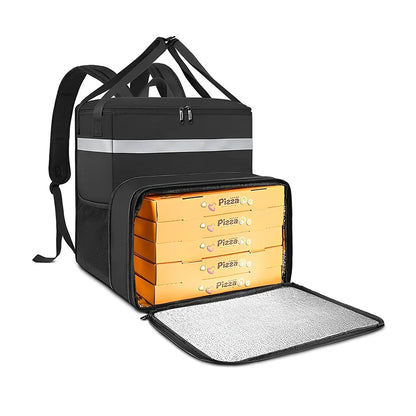 56L Thermal Backpack Waterproof Thickened Cooler Bag Thermal Food Bag Refrigerator Box Fresh Keeping Food Delivery Backpack black