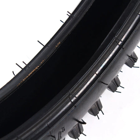 Side profile view showing 70/100-19 size markings on dirt bike tire sidewall